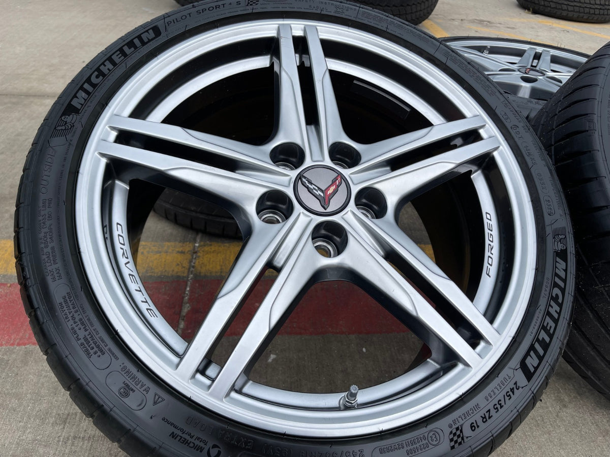 19" + 20" Chevy Corvette Z06 C8 OEM FORGED 94027 94028 wheels rims SET NEW