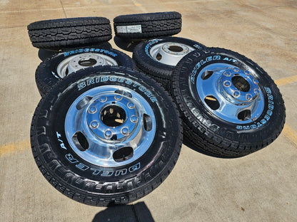 17" Ford F-350 Dually OEM 14077 14078 rims wheels 2024 2025 BRIDGESTONE A/T NEW