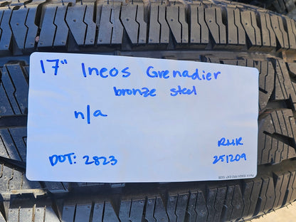17" INEOS Grenadier OEM steel wheels rims BRONZE tires 2024 2025 2026 NEW