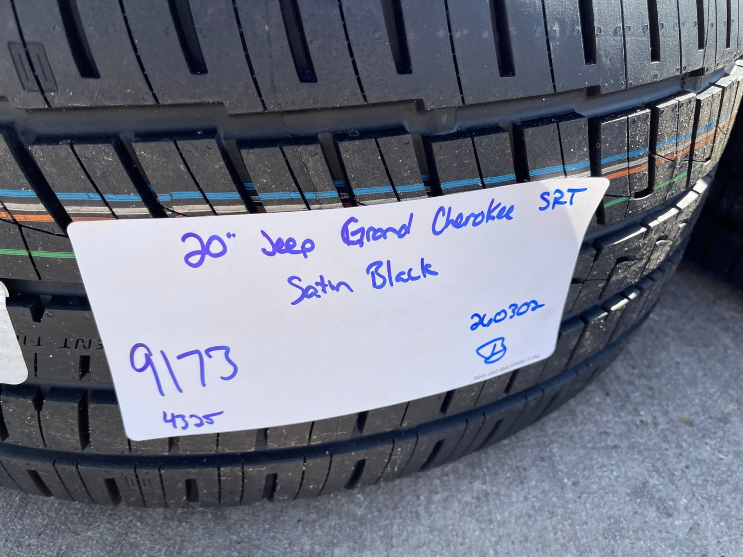20" Jeep Grand Cherokee SRT Trackhawk OEM 9173 wheels rims tires GENERAL NEW
