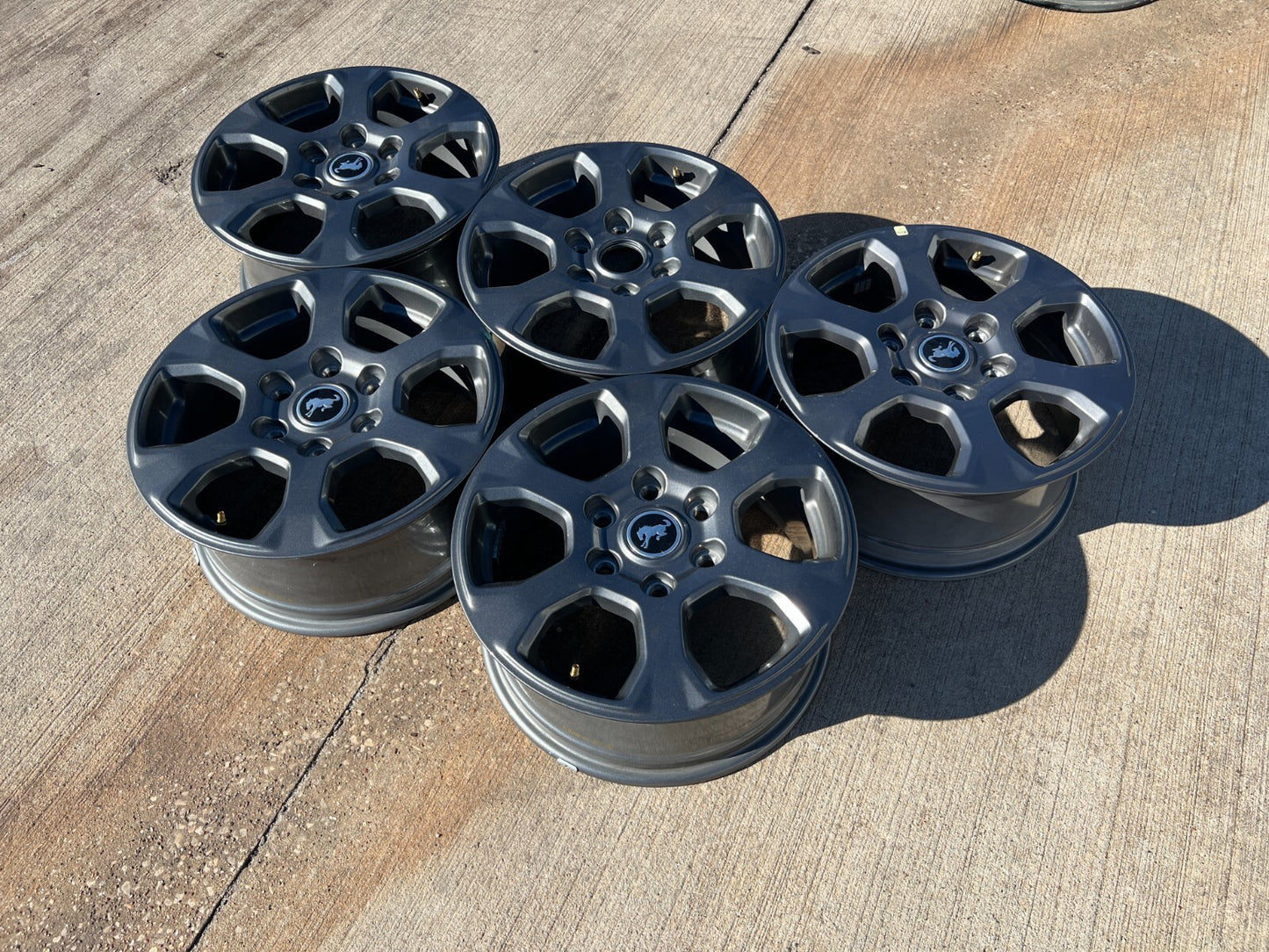 (5) 17" Ford Bronco 2023 2024 2025 2026 wheels rims 10384 OEM Ranger GRAY NEW