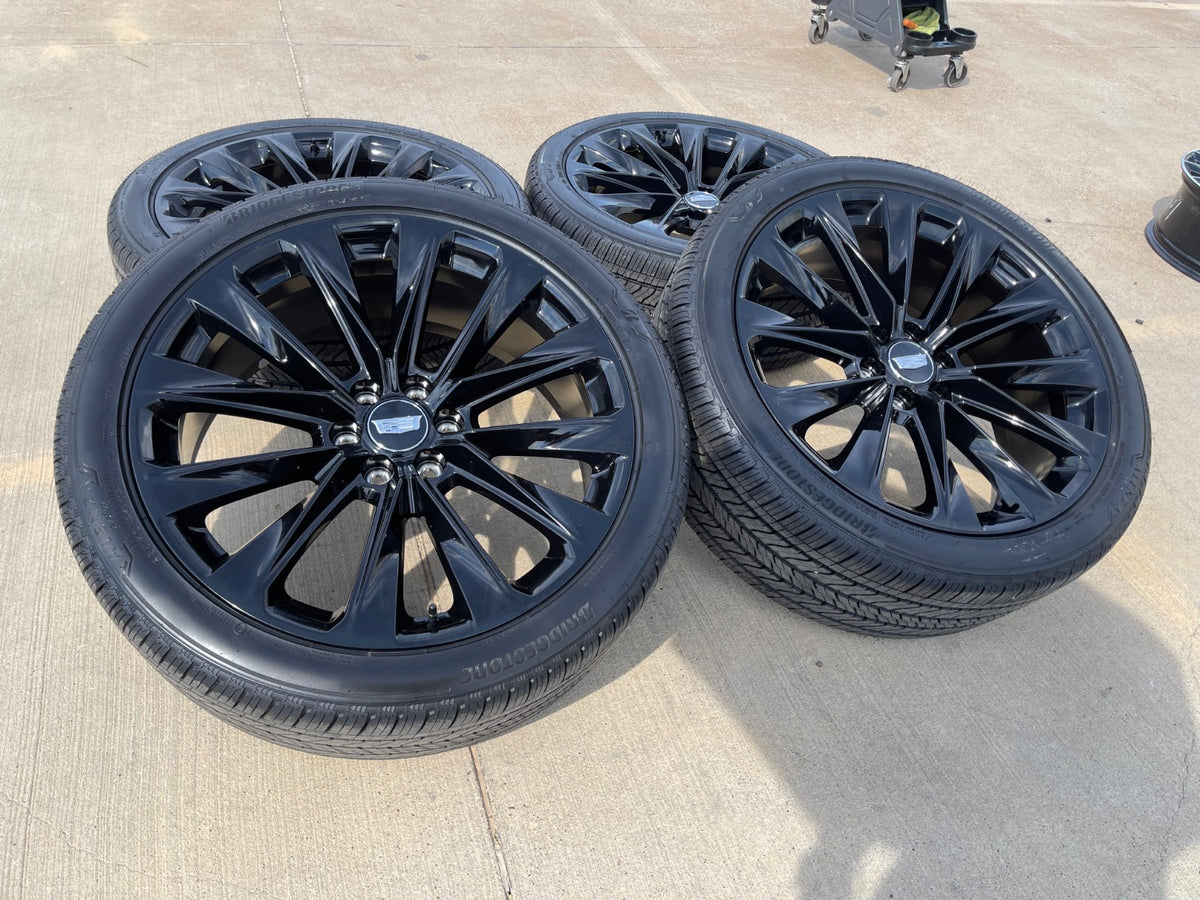 24" Cadillac Escalade V OEM ONYX wheels rims 2023 2024 2025 2026 2027 SET NEW