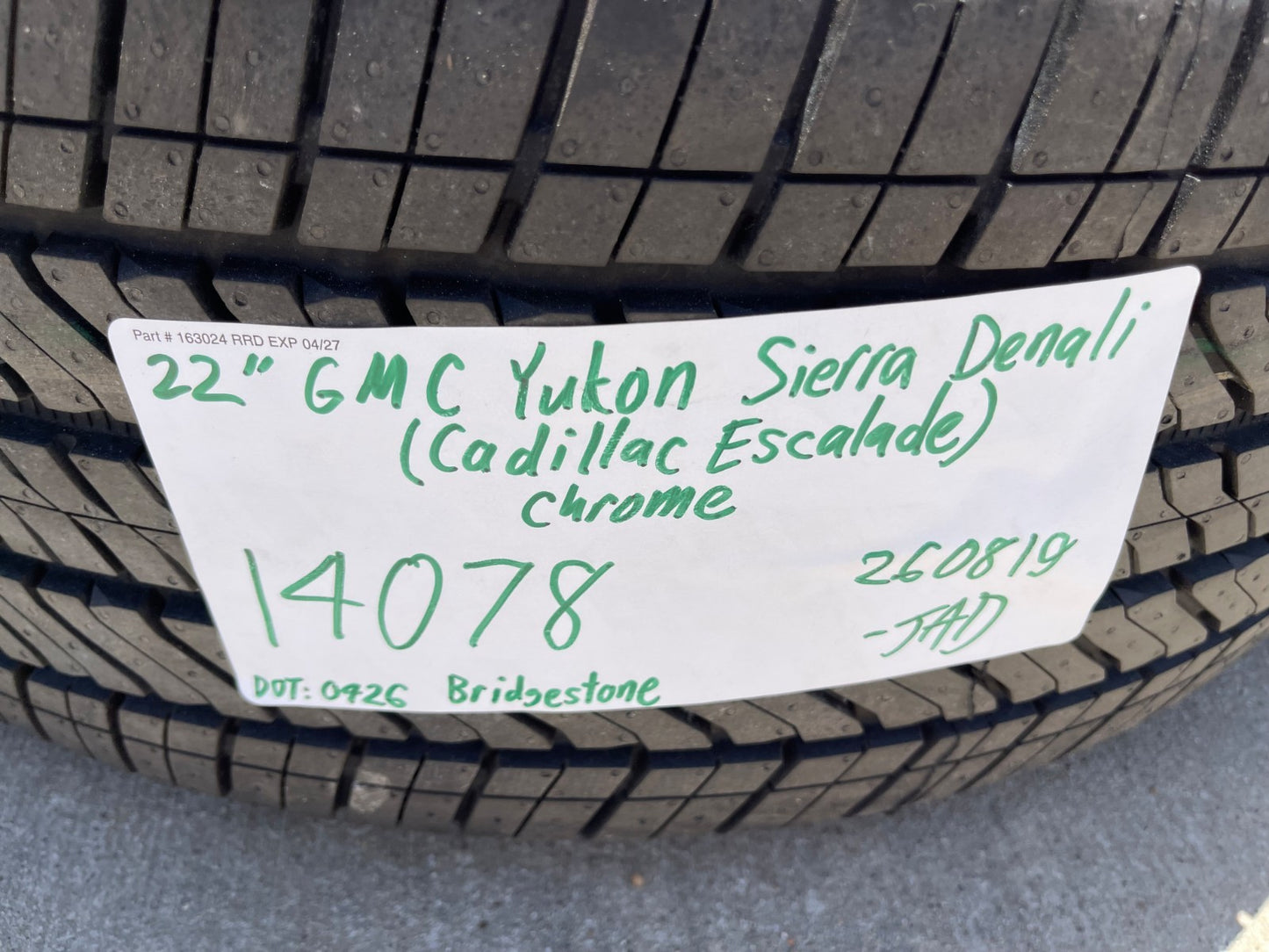 22" Cadillac Escalade GMC Yukon Sierra OEM 14078 wheels rims 2025 2026 2027 NEW