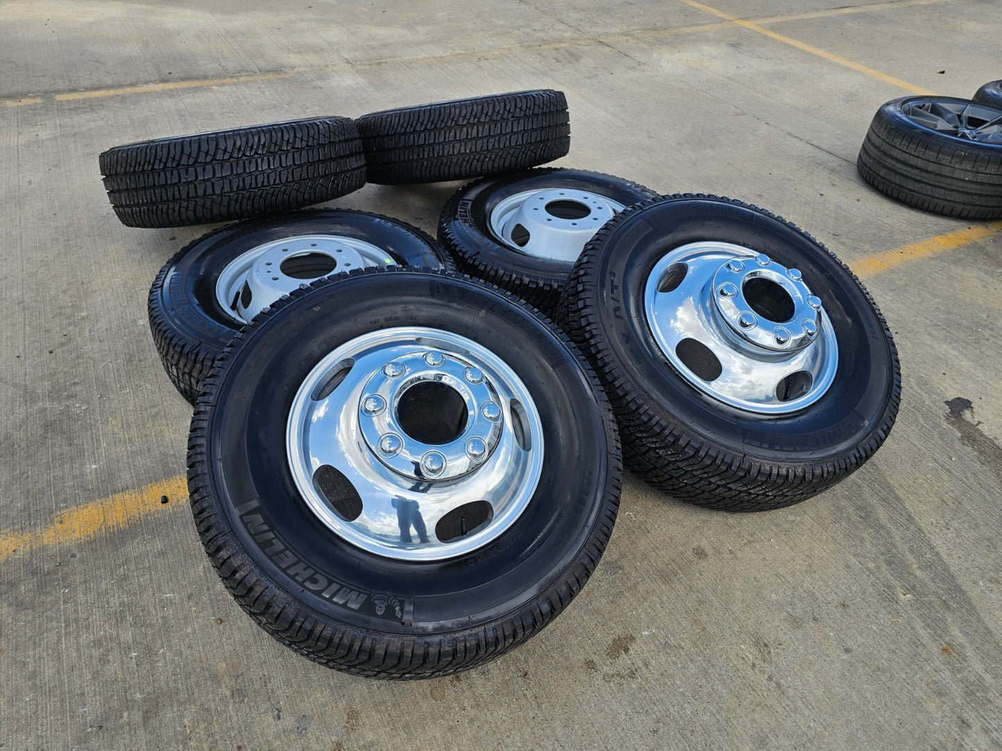 17" Ford F-350 Dually OEM 10477 10478 rims wheels SET tires MICHELIN NEW