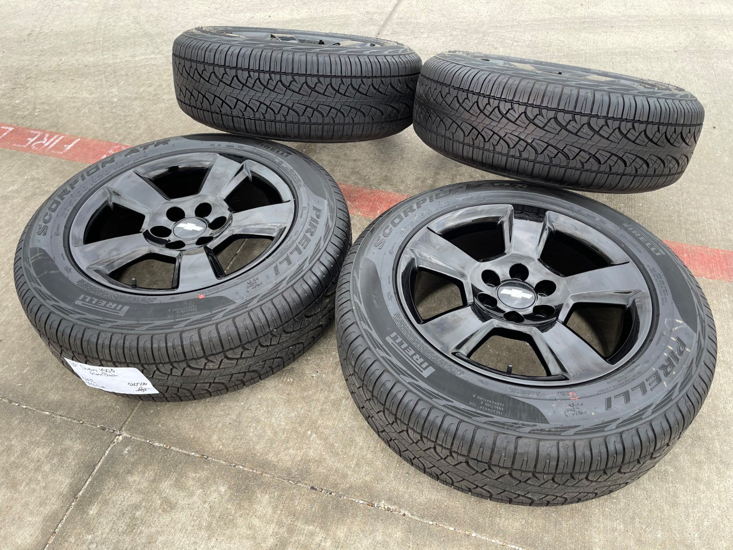 20" Chevy Silverado 1500 Tahoe Suburban OEM wheels rims 5652 PIRELLI A/TR NEW