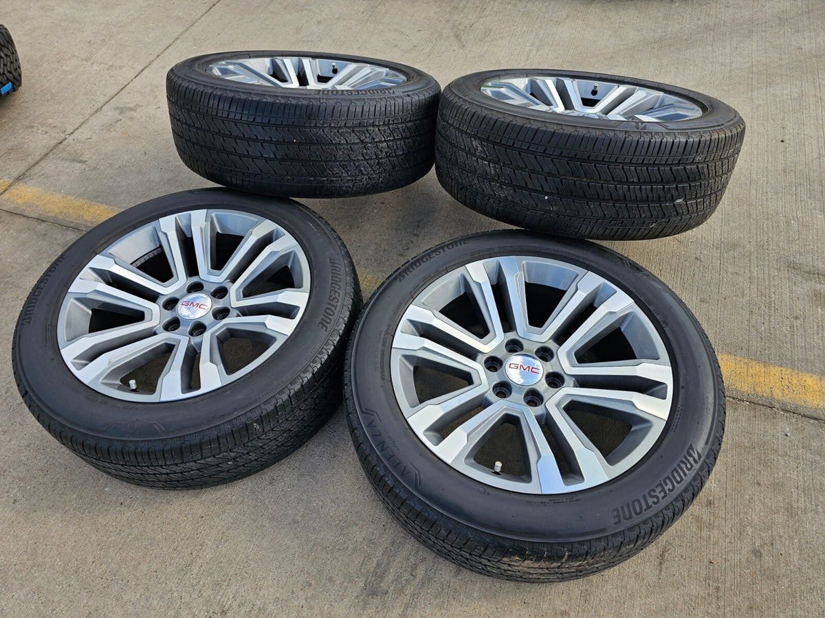 22" GMC Yukon DENALI OEM 5822 wheels rims tires Sierra SET BRIDGESTONE