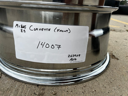 19" 19x8.5 Chevy Corvette C8 OEM wheel rim 14007 96704 FRONT CHROME