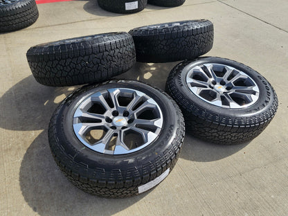 20" Chevy Tahoe Silverado OEM 14090 95417 wheels rims tires SET GOODYEAR A/T NEW