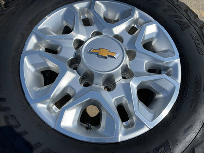 18" Chevy Silverado 2500 3500 OEM 5959 wheels rims tires SET BFG KO3 A/T