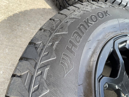 18" Dodge Ram 1500 TRX RHO Black OEM 66002 wheels rims SET HANKOOK A/T2 35"