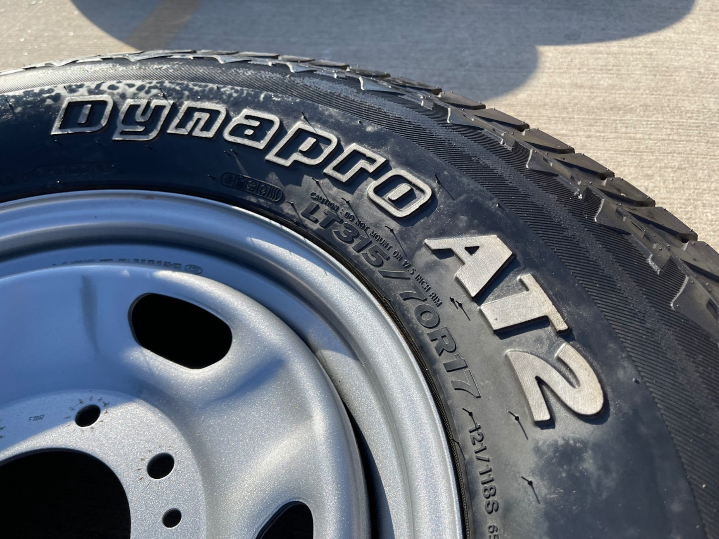 17" Ford F-250 F-350 OEM 3828 wheels rims tires HANKOOK DYNAPRO A/T2 35"