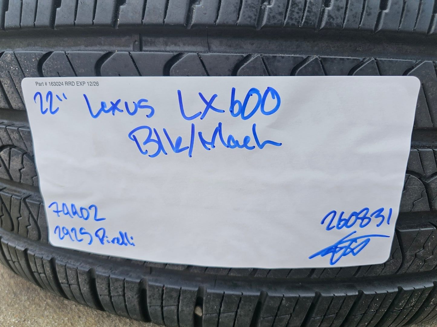 22" Lexus LX600 GX550 OEM wheels rims 74402 Toyota Tundra Sequoia SET PIRELLI