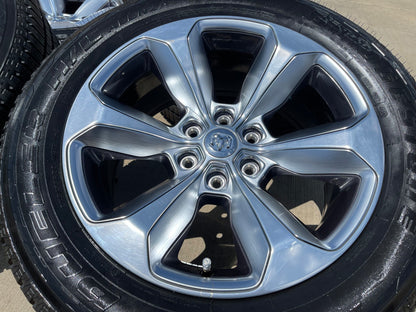 20" Dodge Ram 1500 OEM Laramie Long Horn wheels rims 2681 SET BRIDGESTONE NEW