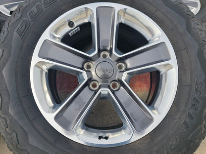 18" Jeep Wrangler Sahara Rubicon OEM wheels rims 9221 2019 2020 2021 2022 2023
