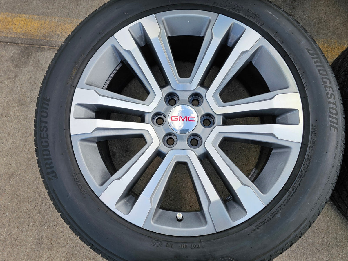 22" GMC Yukon DENALI OEM 5822 wheels rims tires Sierra SET BRIDGESTONE
