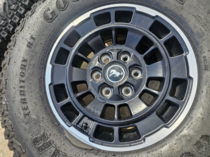 17" Ford Bronco HERITAGE SASQUATCH OEM 22025 wheels rims SET GOODYEAR A/T 35"