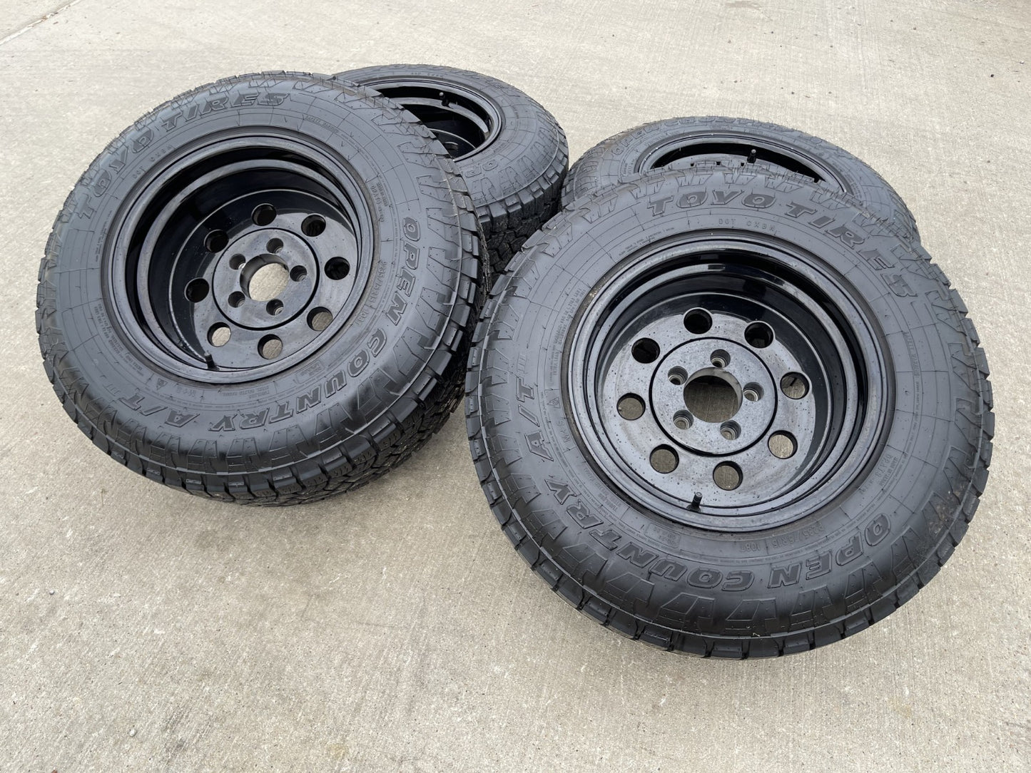 15" 15x10 Vision American Muscle 531 Jeep Wrangler wheels rims 5x114.3 5x4.5