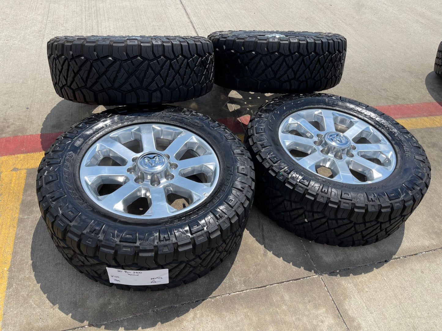 20" Dodge Ram 2500 3500 LARAMIE OEM 2700 wheels rims 2023 2024 2025 2026 NITTO