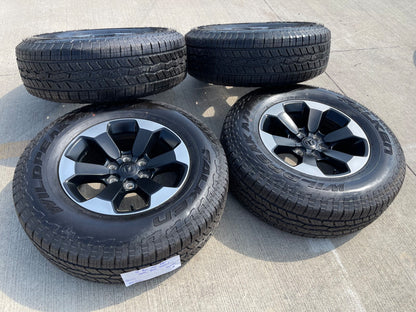18" Dodge Ram 1500 Rebel Black OEM wheels rims 2671 tires FALKEN A/T3 NEW