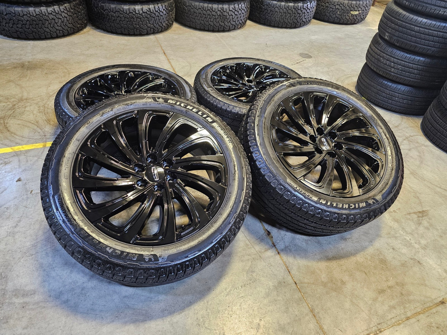 22" Lincoln Navigator OEM 10666 rims wheels BLACK LABEL SET MICHELIN NEW