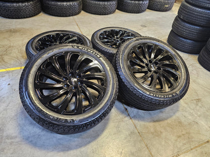 22" Lincoln Navigator OEM 10666 rims wheels BLACK LABEL SET MICHELIN NEW