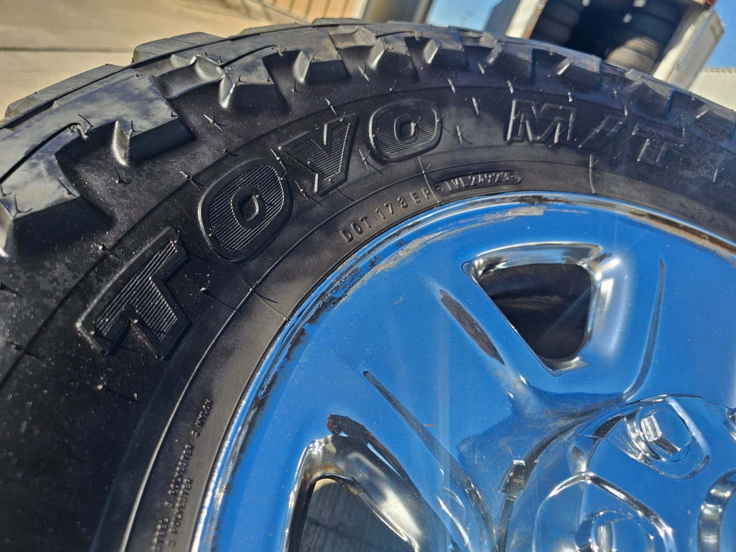 18" Dodge Ram 2500 3500 STEEL chrome OEM 2473 wheels rims TOYO M/T 35"