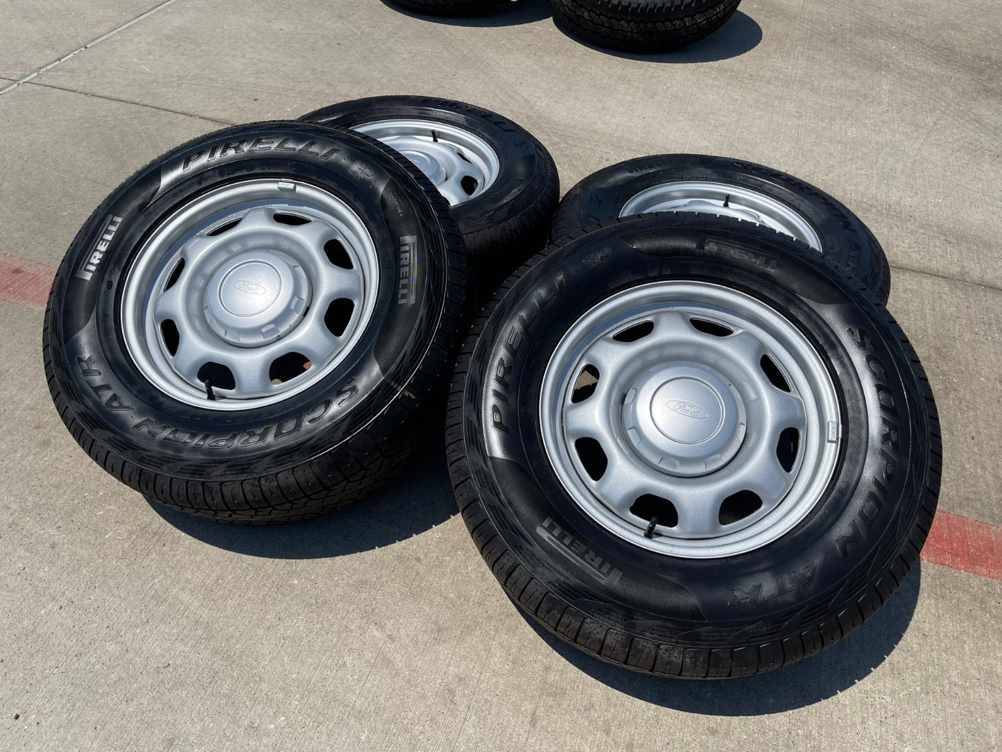 17" Ford F-150 OEM rims wheels 3857 steel 2025 2026 PIRELLI A/T NEW SMOKIN DEAL