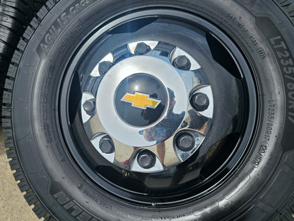 17" Chevy Silverado GMC Sierra 3500 Black Dually rims wheels OEM 5519 5520 NEW