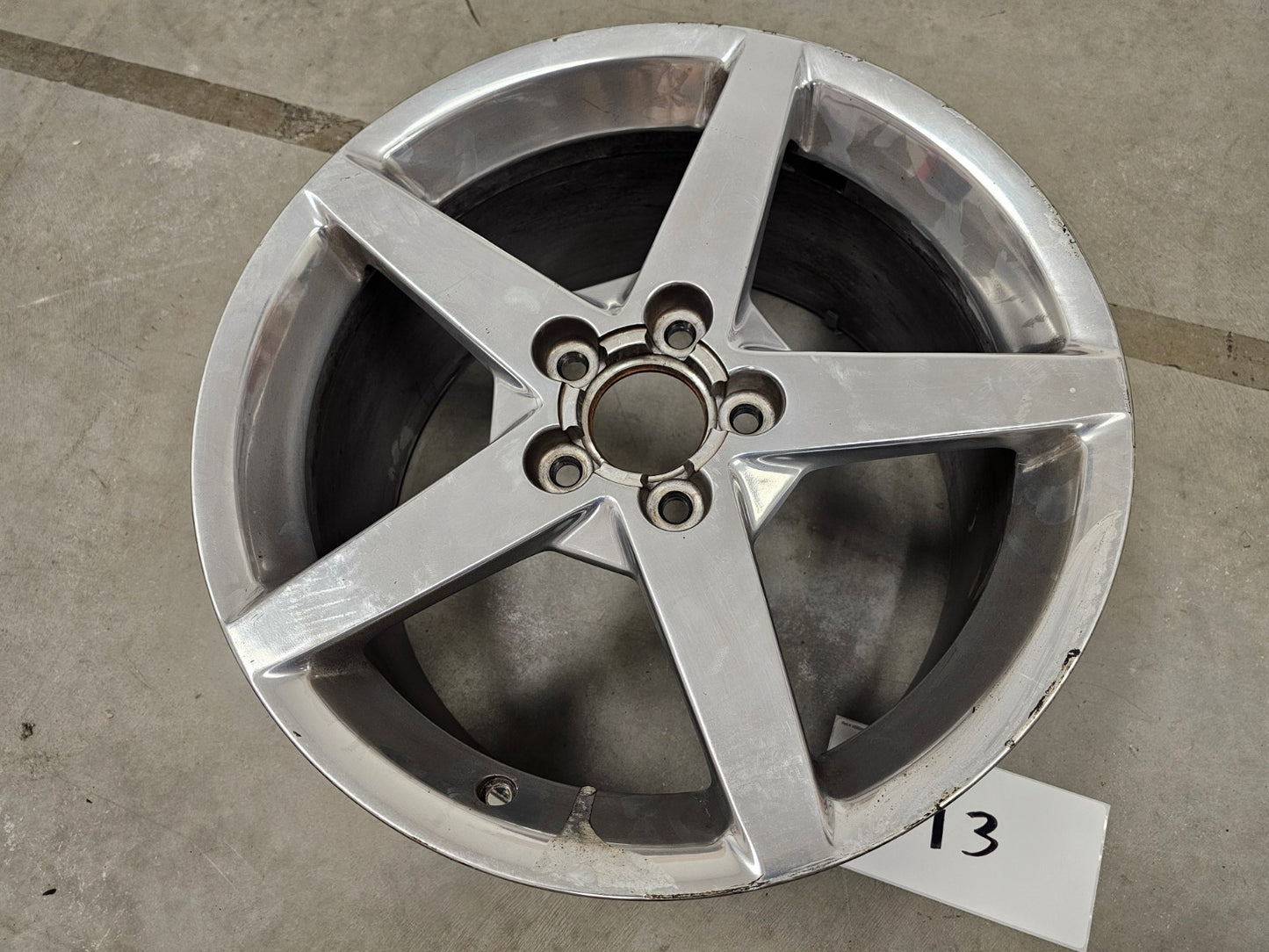 19x10 Chevy Corvette OEM rim wheel 5209 5106 REAR polished 2006 2007 2008 2009