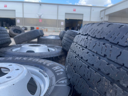 17" Ford F-350 Dually OEM 3618 3619 rims wheels SET tires FIRESTONE