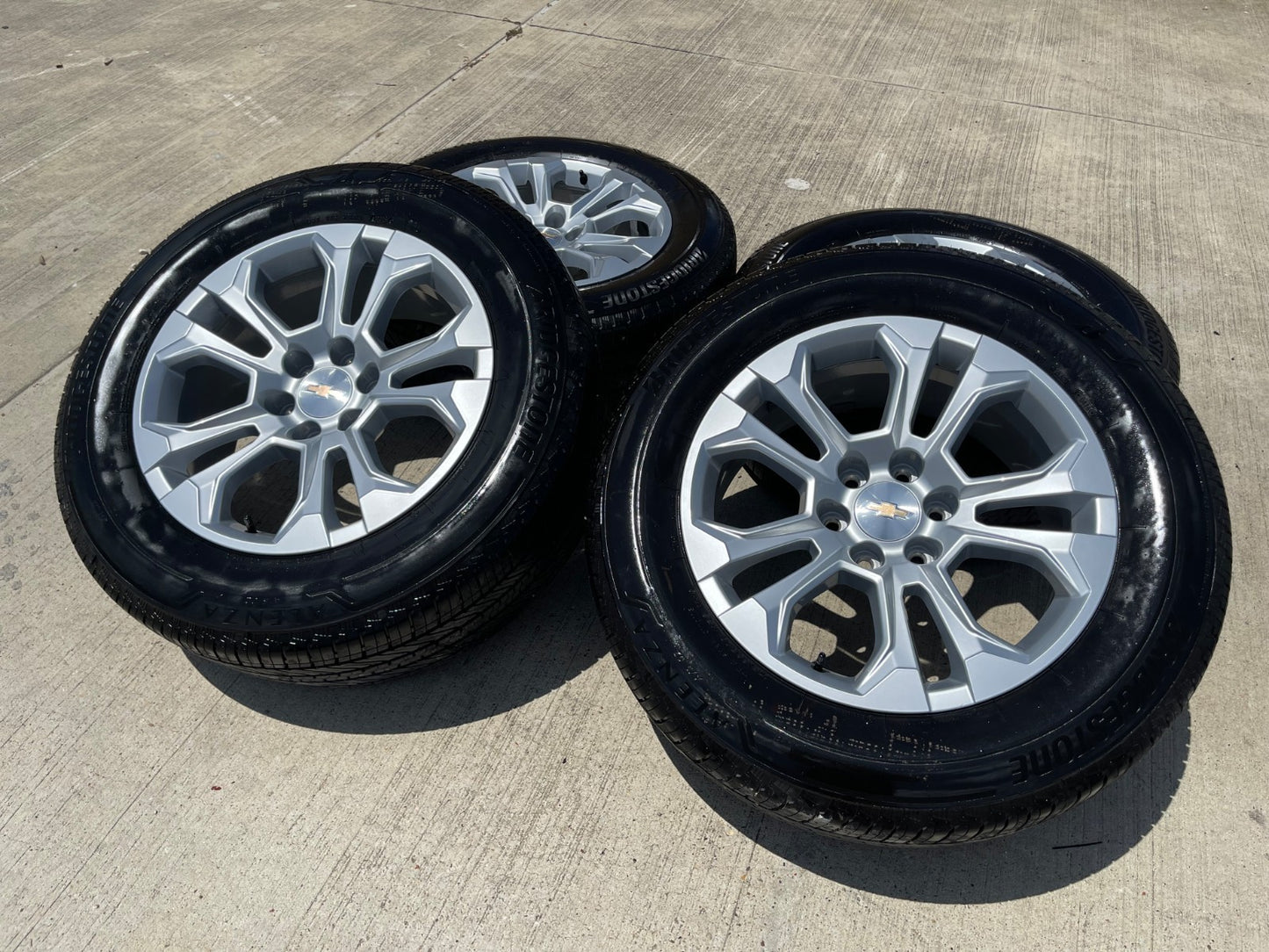 20" Chevy Tahoe Silverado OEM 14090 95417 wheels rims SET BRIDGESTONE NEW 2026
