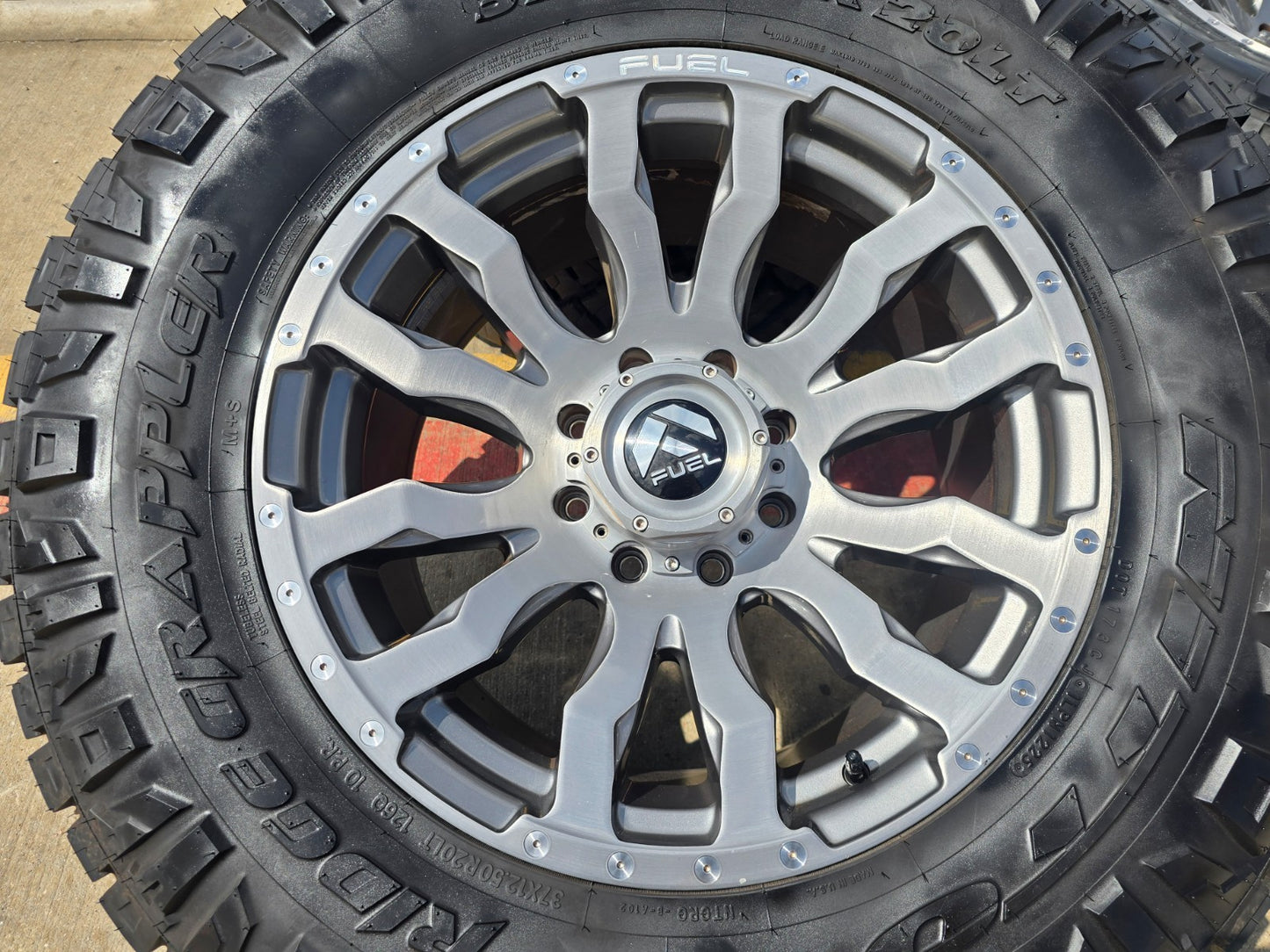 20x10 20" FUEL D693 Blitz Ford F-250 F-350 rims wheels tires 8x170 -18 NITRO 37"