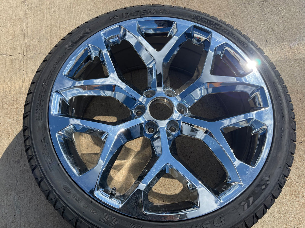 24" 24x9 GMC Yukon Chevy Tahoe 1500 OEM replica wheel rim 5668 spare single