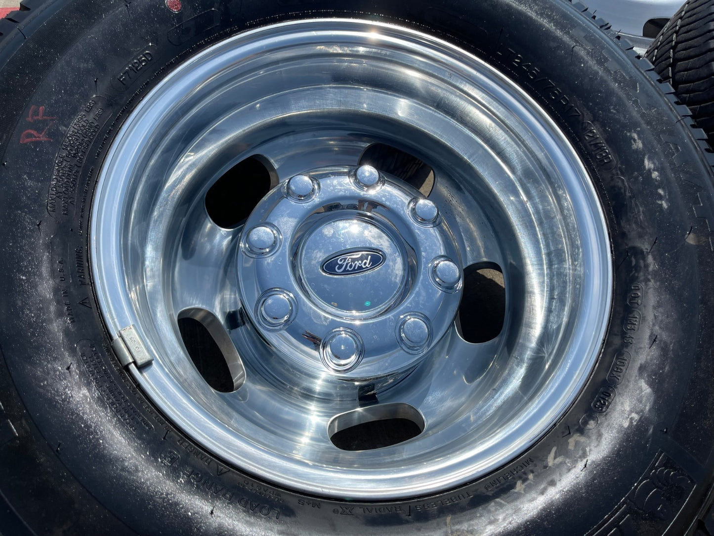 17" Ford F-350 Dually OEM 10477 10478 rims wheels SET tires MICHELIN A/T2 NEW