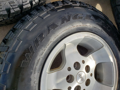 15" Jeep Wrangler OEM wheels rims 9024 1997 1998 1999 2000 2001 NEW A/T tires