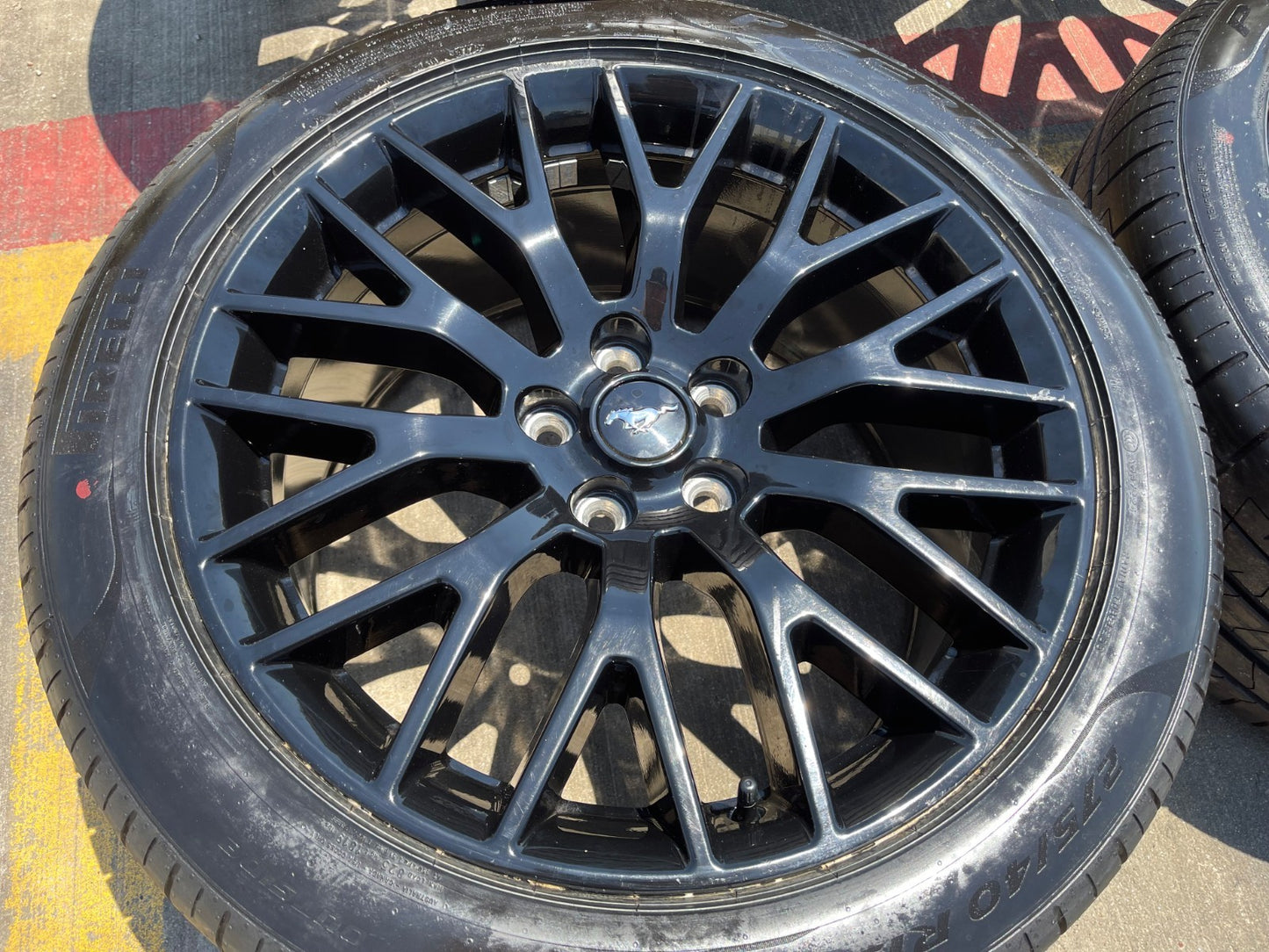 19" Ford Mustang GT Track Pack OEM 10036 10038 wheels rims PIRELLI