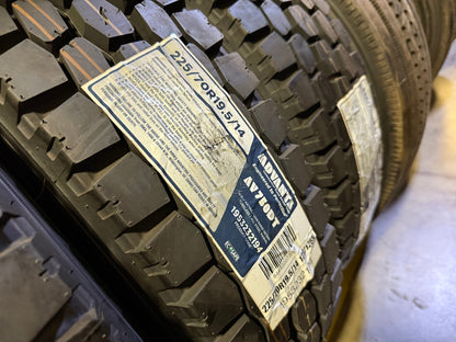 (1) 225/70/19.5 Advanta AV750DT 225/70R19.5 128N 14 Ply LR G tire NEW