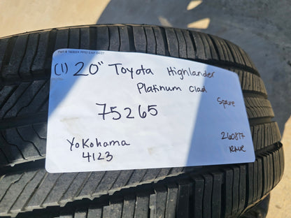 20" Toyota Highlander OEM 75265 wheel rim 2021 2022 2023 2024 2025 2026