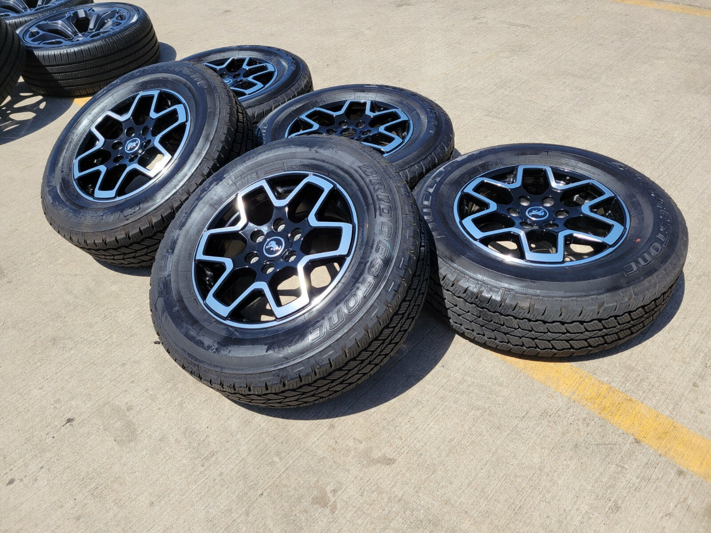 18" Ford Bronco wheels rims black 95213 Ranger tires tires BRIDGESTONE A/T