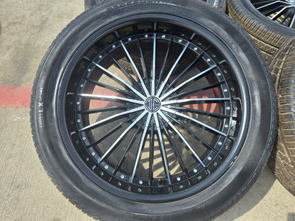 22" 22x9 2Crave N26 Jeep Grand Cherokee L Dodge Durango wheels rims tires