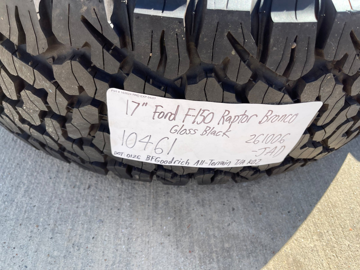 17" Ford F-150 Raptor Bronco OEM 10461 rims wheels 2026 2027 BFG A/T SET 37" NEW