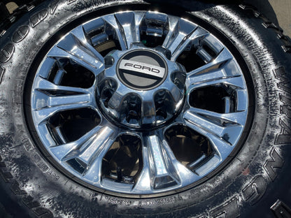 18" Ford F-250 F-350 TREMOR OEM CHROME rims wheels 10097 tires GOODYEAR 35"