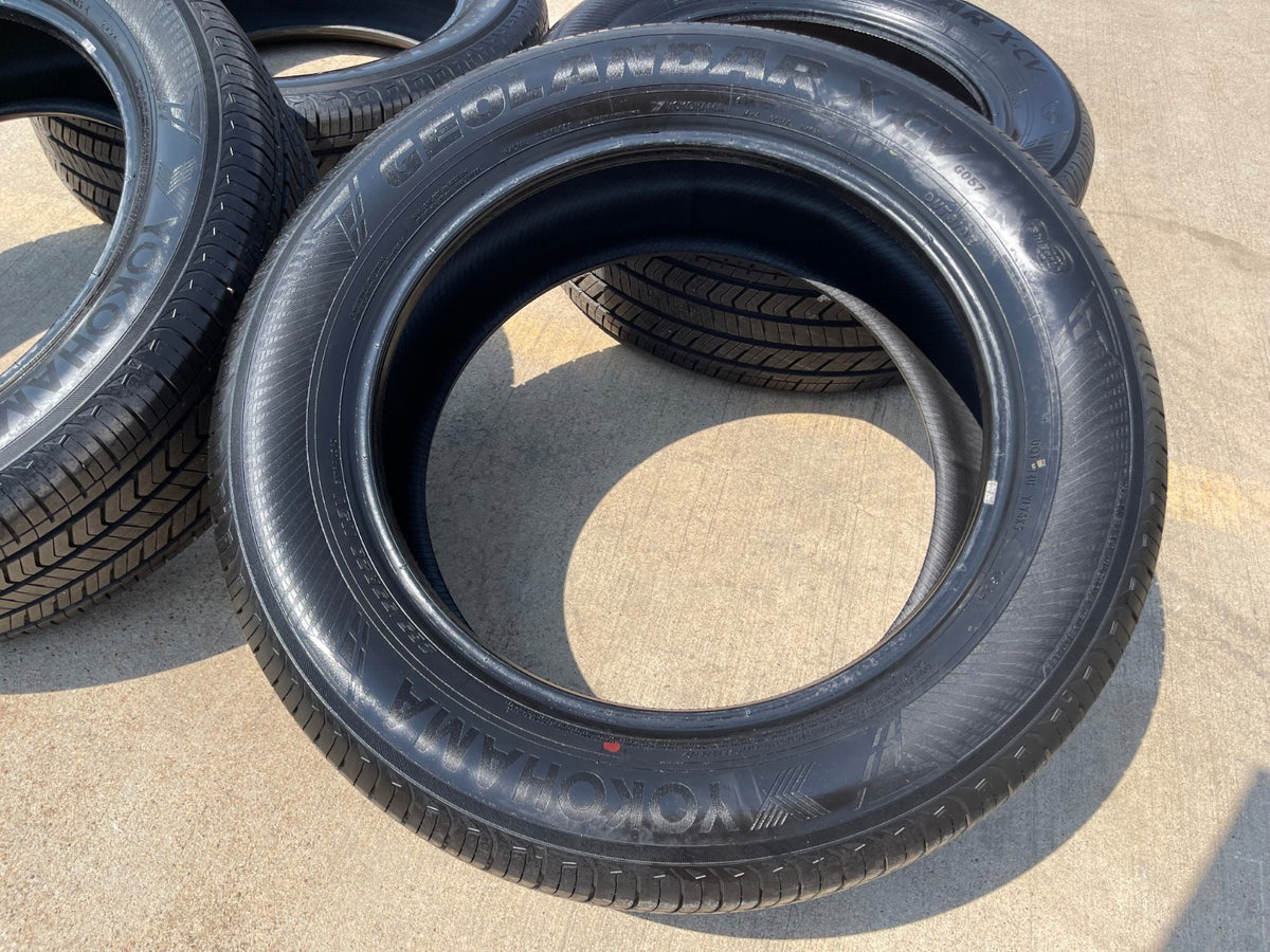 (4) 265/55/20 Yokohama Geolander X-CV tires 113V XL 265/55R20 TAKE OFFS SET NEW