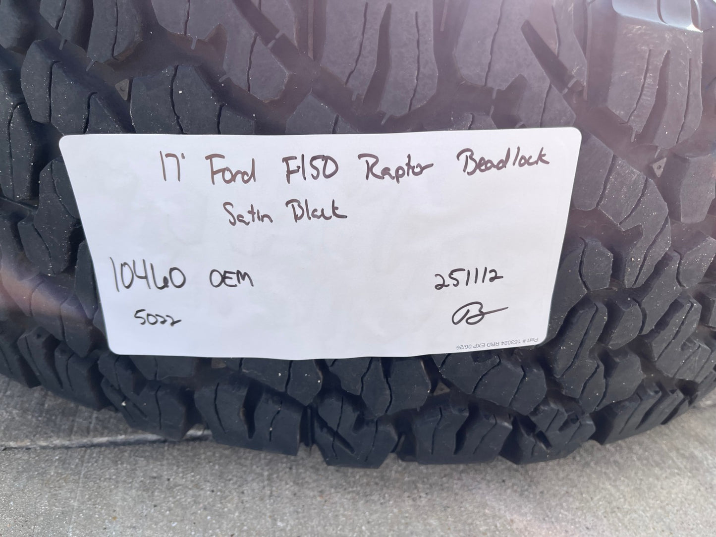 17" Ford F-150 Raptor R OEM BEADLOCK 10460 rims wheels 37" tires BFG