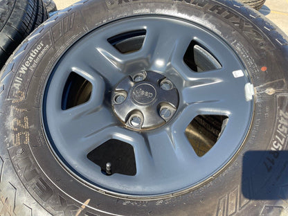 17" Jeep Wrangler SPORT OEM wheels rims 9240 9220 black 2022 2023 2024 2025 NEW