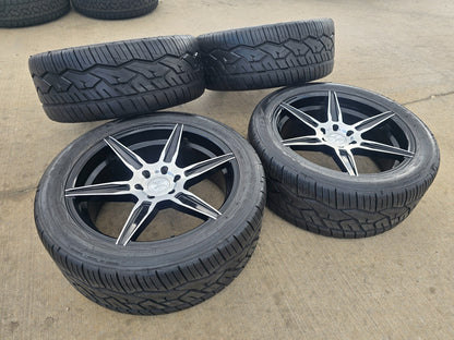 22x9.5 22" Ferrada FT2 Chevy Silverado RAM wheels rims 6x139 6x5.5 tires NITRO