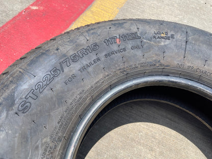 (1) 225/75/15 Hercules Power ST2 tire 225/75R15 LT 10 ply LR E 112L trailer NEW