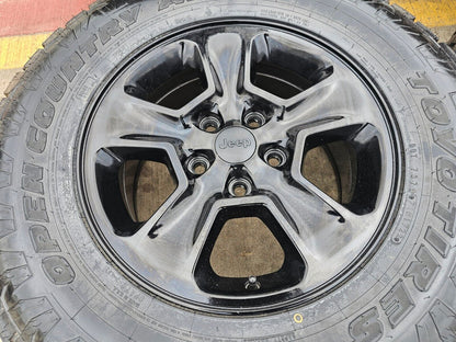 17" Jeep Grand Cherokee OEM wheels rims 9135 black TOYO tires A/T3 NEW