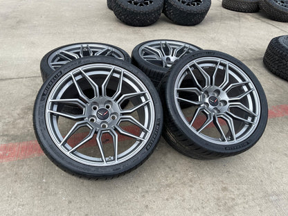 20" + 21" Chevy Corvette Z06 C8 OEM wheels rims 95580 95581 tires MICHELIN NEW