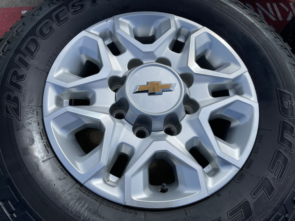 18" Chevy Silverado 2500 3500 OEM 5959 wheels rims BRIDGESTONE SET